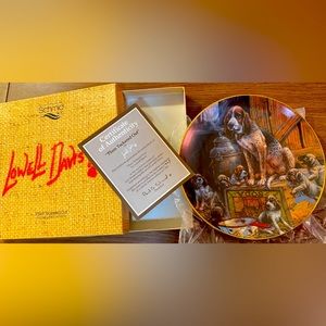 Vintage Lowell Davis "Plum Tuckered Out" Limited Edition Collectible Plate, 1980